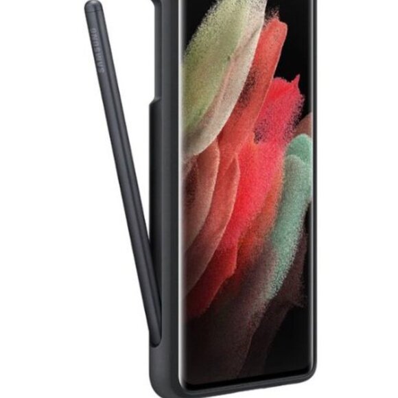 Samsung - Silicone S Pen Case for Galaxy S21 Ultra - Black - Picture 7 of 9